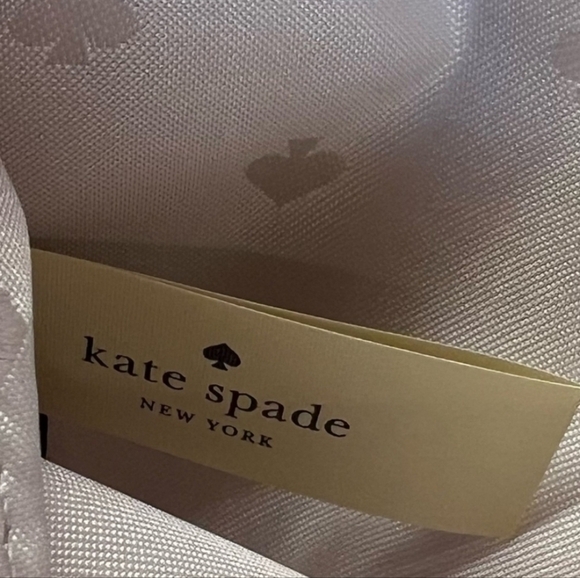 Kate Spade Larchmont Avenue Breezy Floral Half Moon Wristlet White Silver Floral - Picture 7 of 8